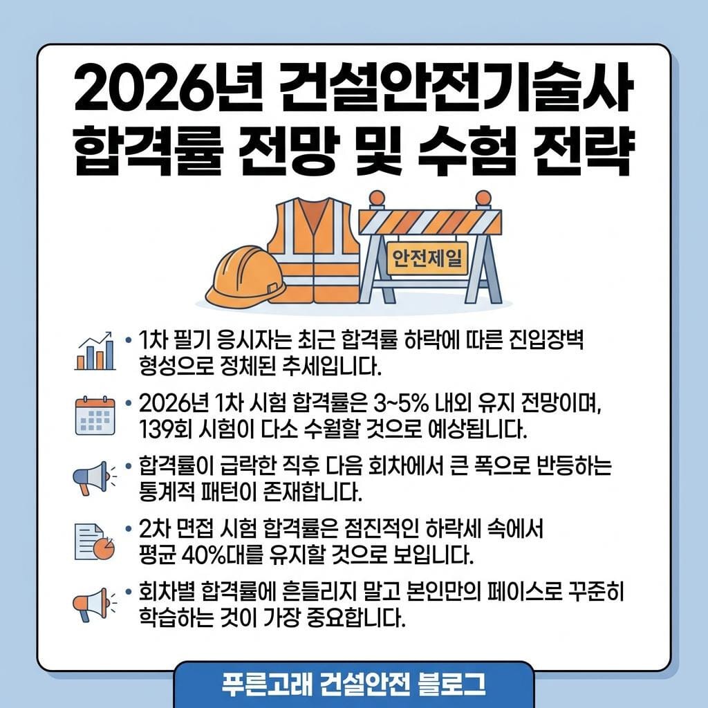 건설안전기술사 합격률 예측 핵심 요약