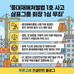 삼표산업 대표 중대재해처벌법 1심 판결 분석