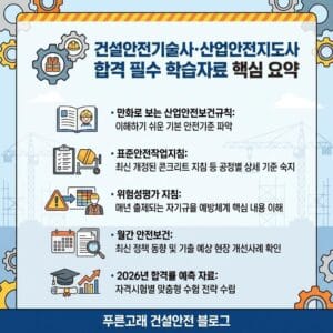 건설안전기술사, 산업안전지도사 핵심 학습자료 모음