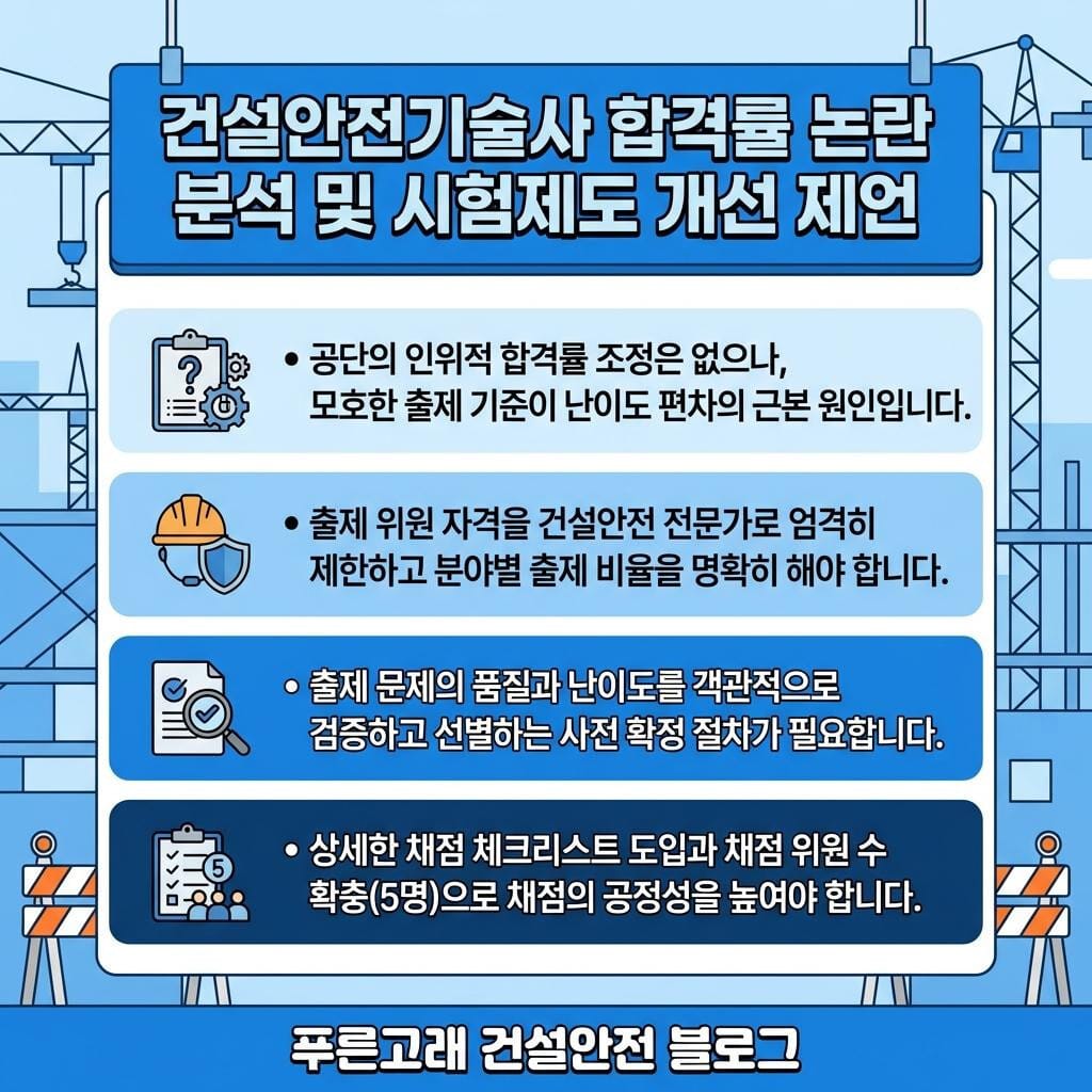 건설안전기술사 합격률 논란 분석 및 시험제도 개선 제언