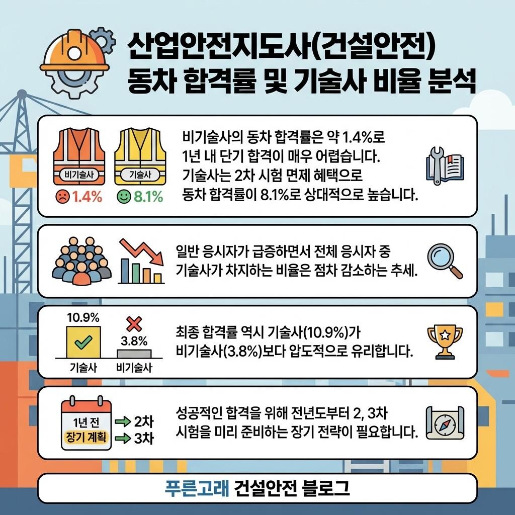 산업안전지도사 동차 합격률 요약