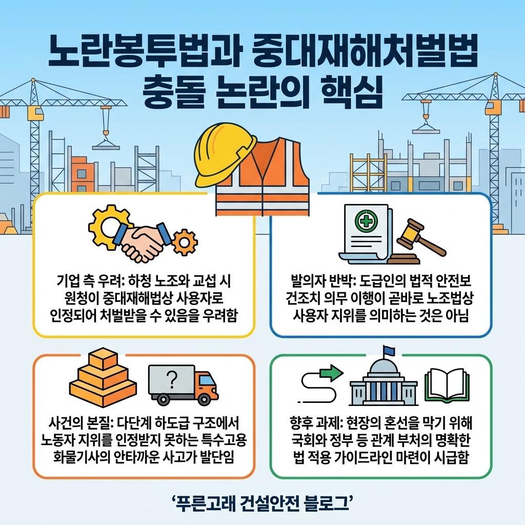 중대재해처벌법과 노란봉투법 충돌 논란