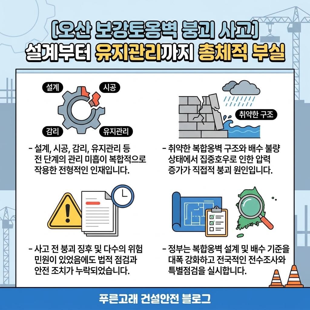 오산 보강토옹벽 붕괴 사고조사 결과