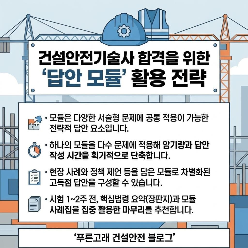 건설안전기술사 모듈 활용 방안