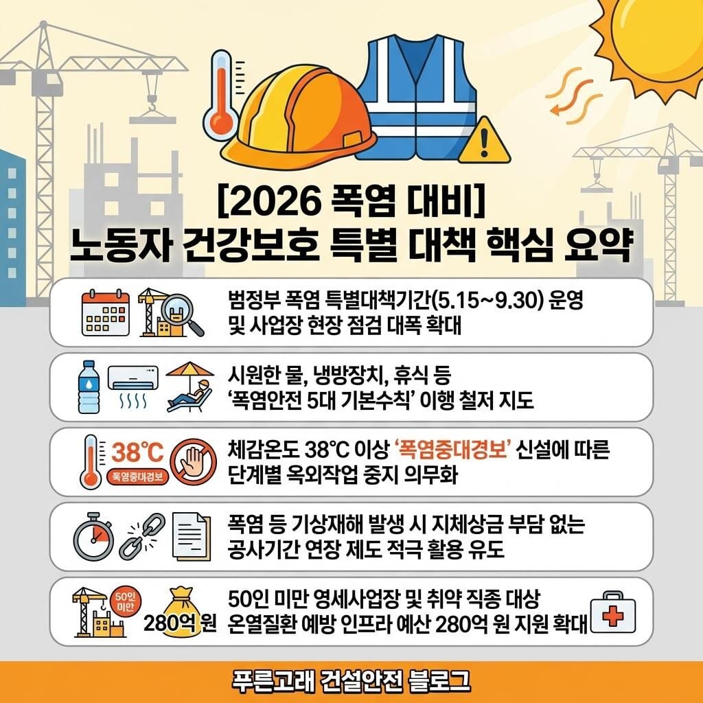 고용노동부, 폭염대비 노동자 건강보호 대책 발표(26.5.13)