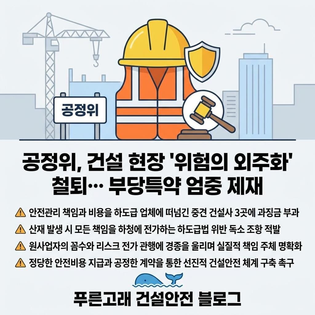 공정위, 안전관리 책임 전가 건설사 철퇴