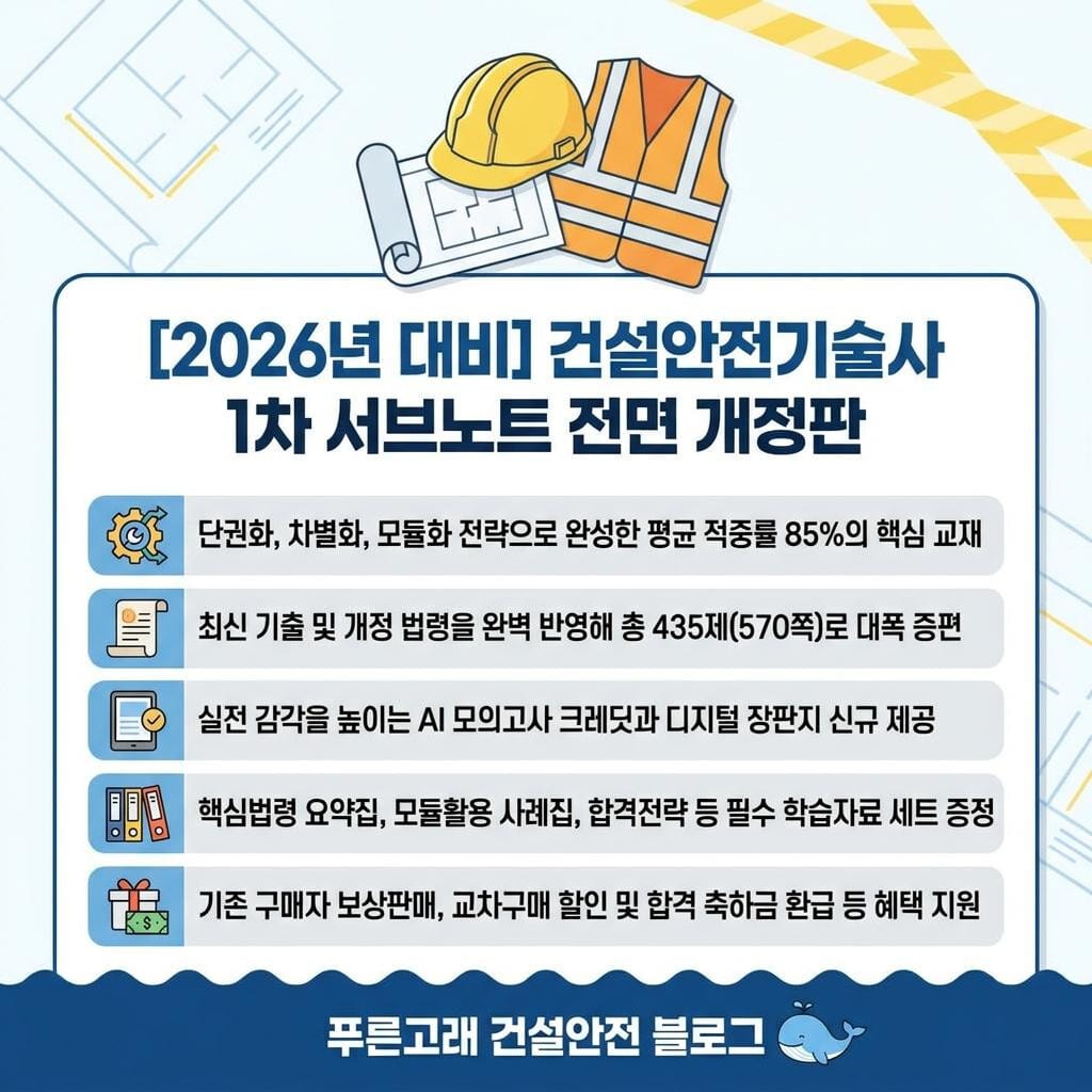 건설안전기술사 서브노트 교재 발간(26년 대비)