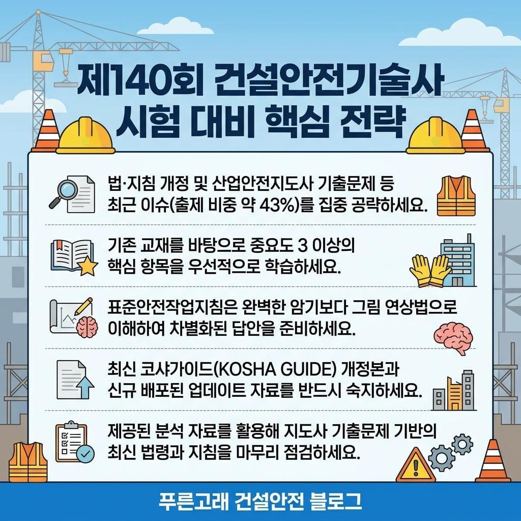 건설안전기술사 기출분석, 전략 요약