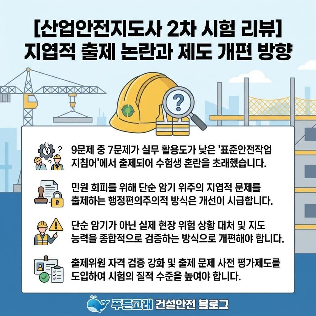 산업안전지도사 2차 시험 문제점과 개편방향은?