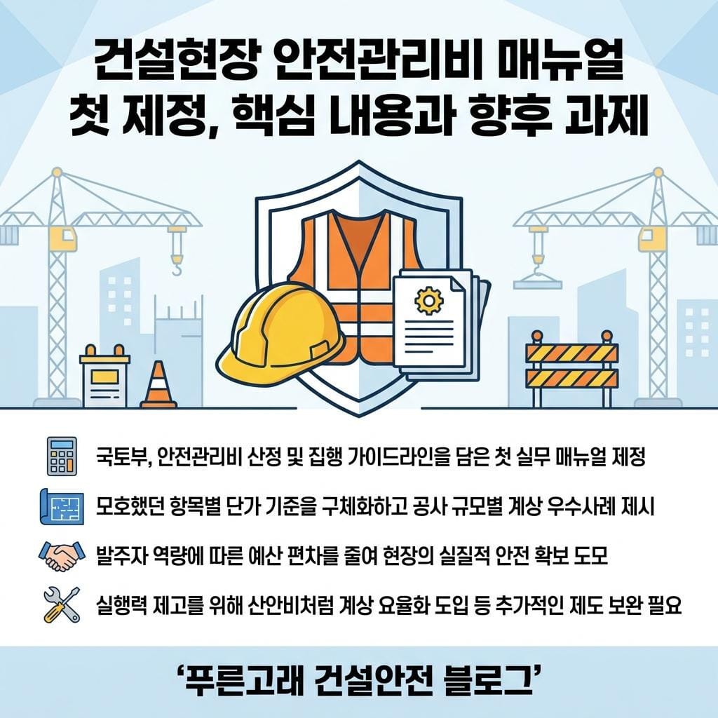 건설기술진흥법 안전관리비 매뉴얼 제정
