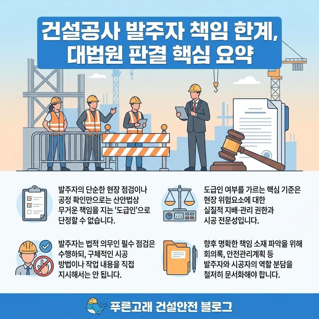 발주자, 도급인 관련 대법원 판결(발전소 건설 관련)