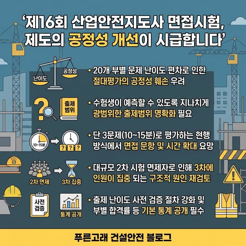 산업안전지도사 제16회 3차 면접시험 총평