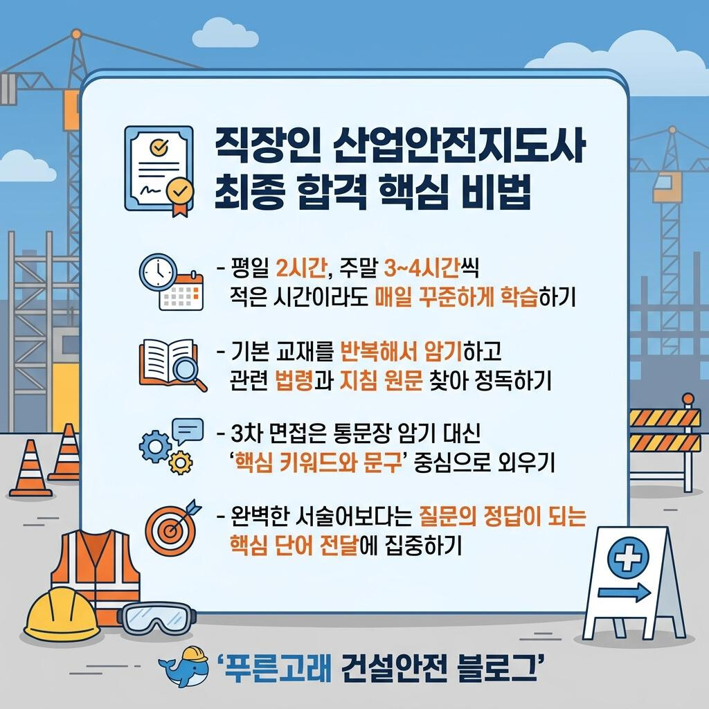 산업안전지도사 합격수기: 전OO님의 직장 병행 학습
